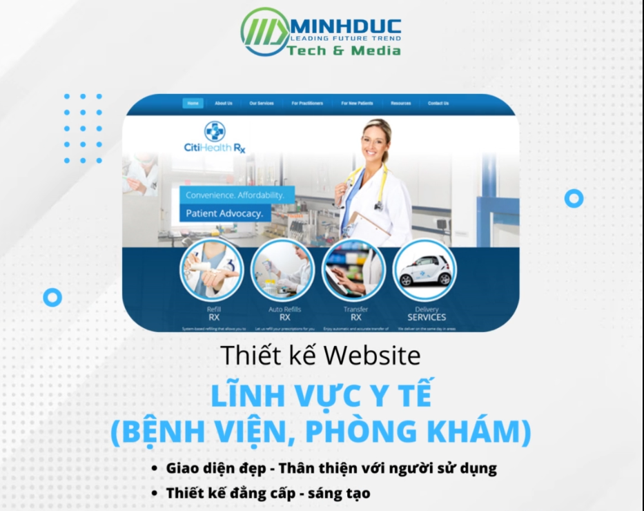 Thiet Ke Website Benh Vien Phong Kham Linh Vuc Y Te Phau Thuat Tham My Tai Vinh Phuc 8